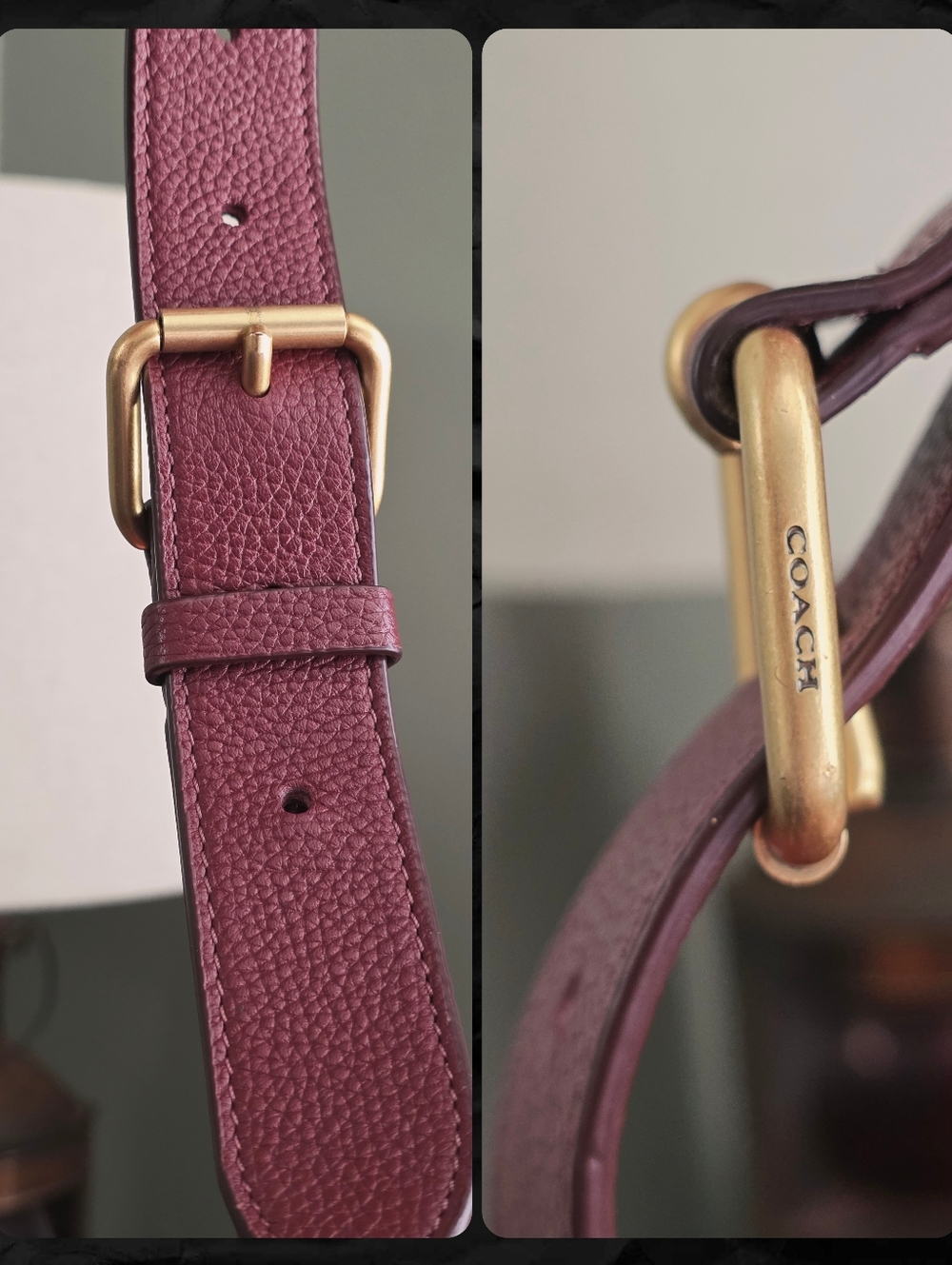 Coach C2590 Willow Shoulder Bag Colorblock Pink Burgundy Leather Purse - Picture 8 of 16